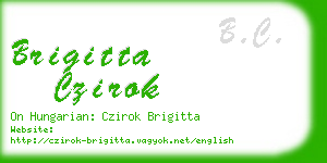 brigitta czirok business card